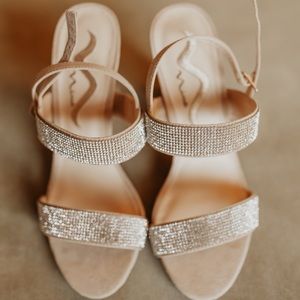 Nina Rhinestoned Heels - Size 7.5